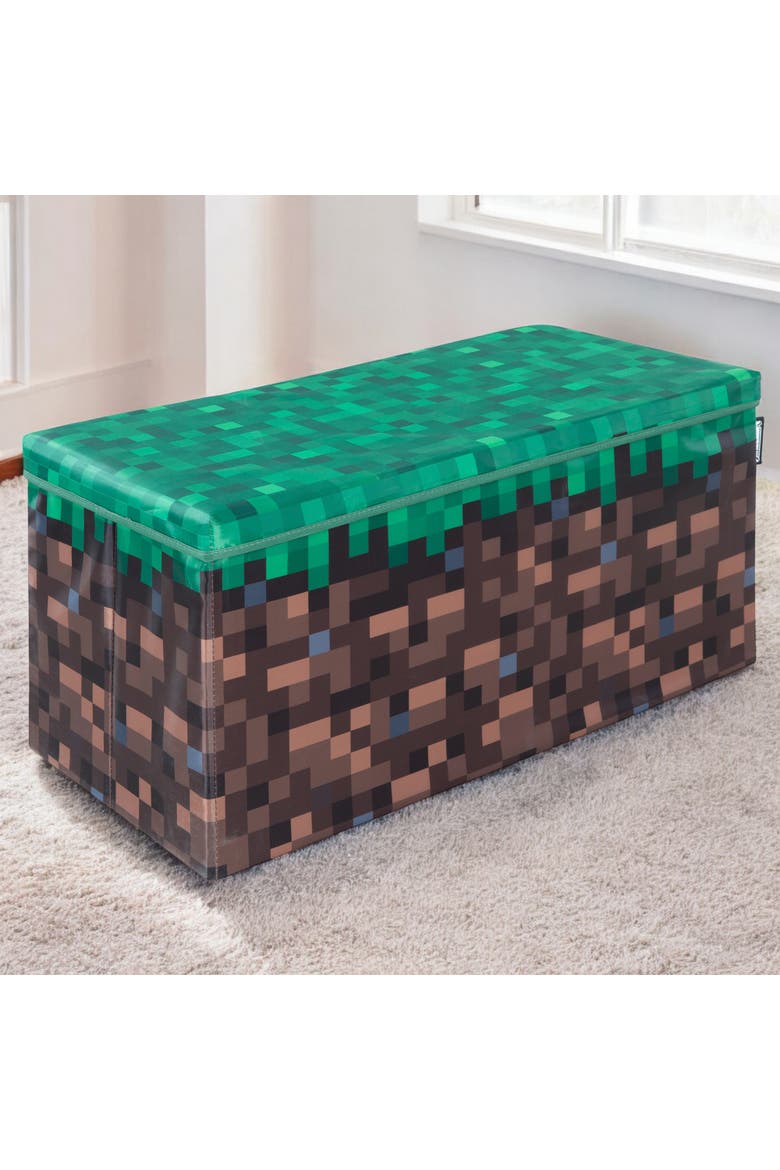 Pixel Grass Block Toy Storage Box, Alternate, color, Multicolored