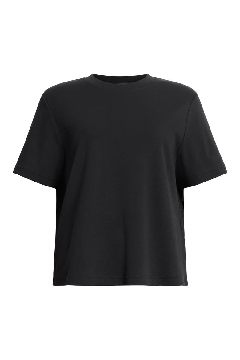 Briar Crewneck Cotton T-Shirt, Alternate, color, BLACK