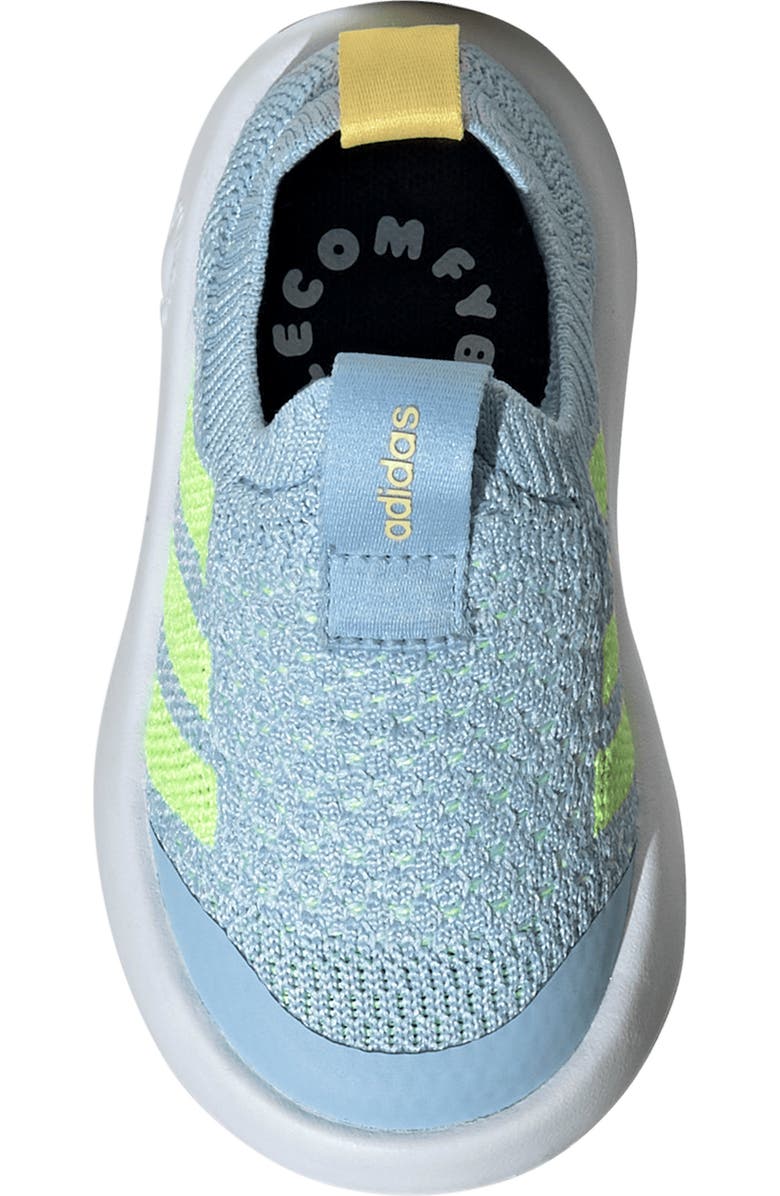 adidas Kids' Bubblecomfy Sneaker, Alternate, color, Clear Sky/ Yellow/ Orange