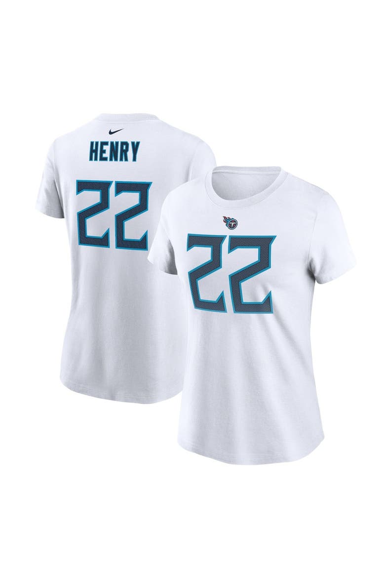 Women's Nike Derrick Henry White Tennessee Titans Player Name & Number T-Shirt, Main, color, White