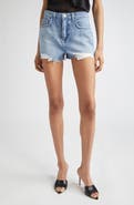 L'AGENCE Clark High Waist Denim Cutoff Shorts