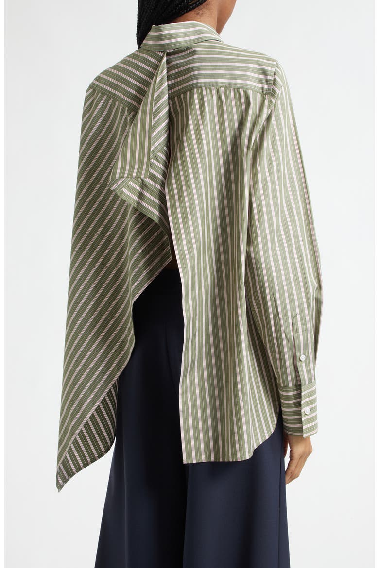 Back Cascade Stripe Button-Up Shirt, Alternate, color, SAGE/ MULTI