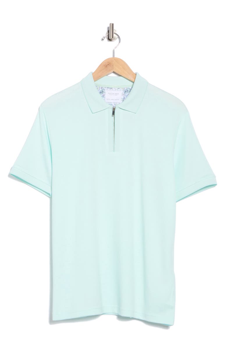 Cactus Man Half Zip Polo, Alternate, color, Green