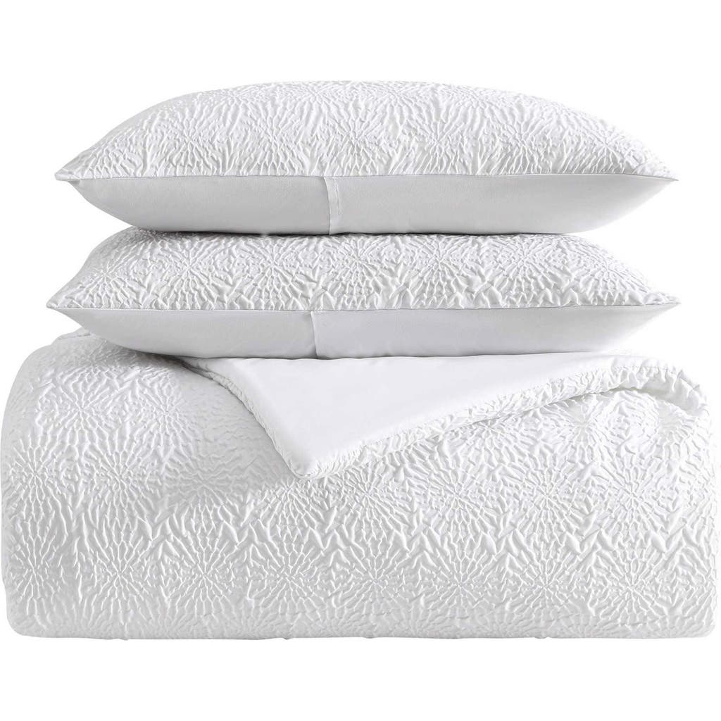 Nautica Sunflower Embossed Microfiber Comforter, Sheets & Throw Set In White