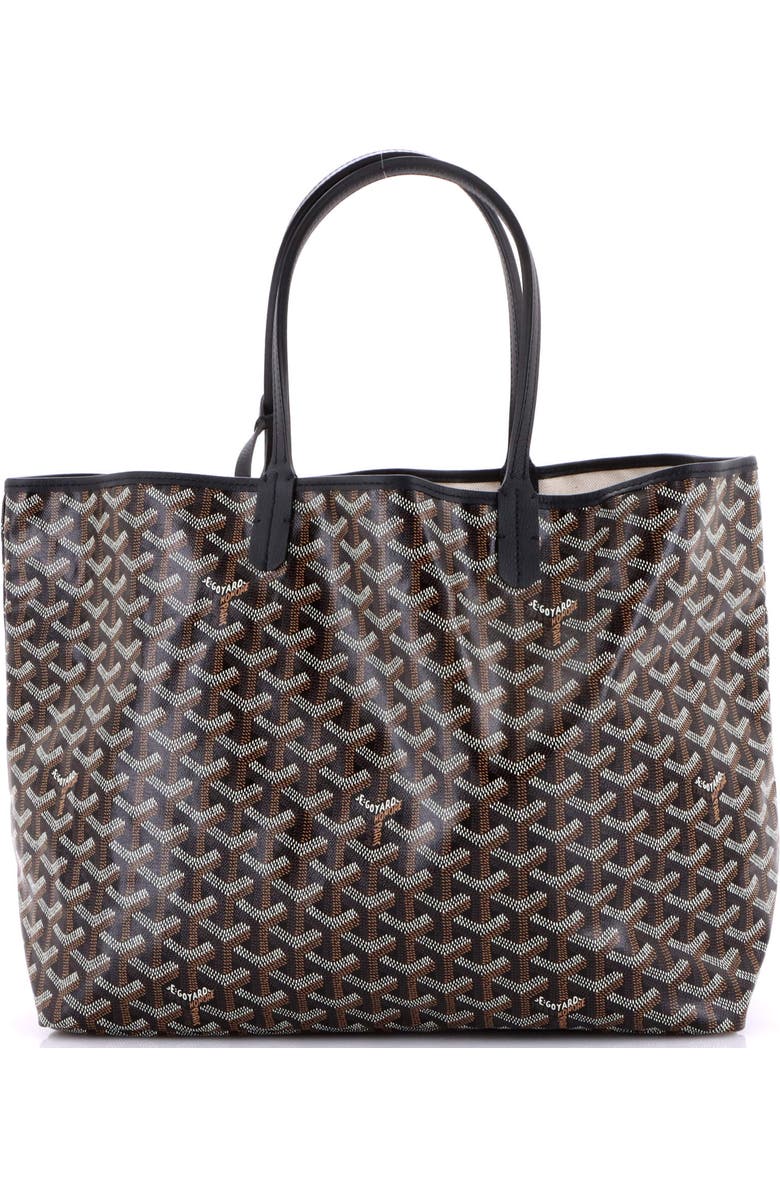 Pre-Owned Goyard Saint Louis Tote Coated Canvas PM, Main, color, Black