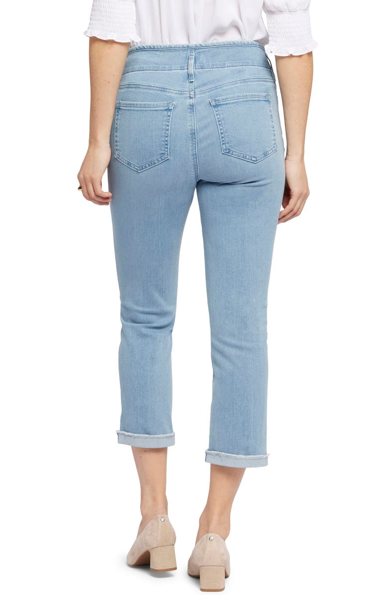 NYDJ Chloe Hollywood Frayed Capri Jeans, Alternate, color, Kingston