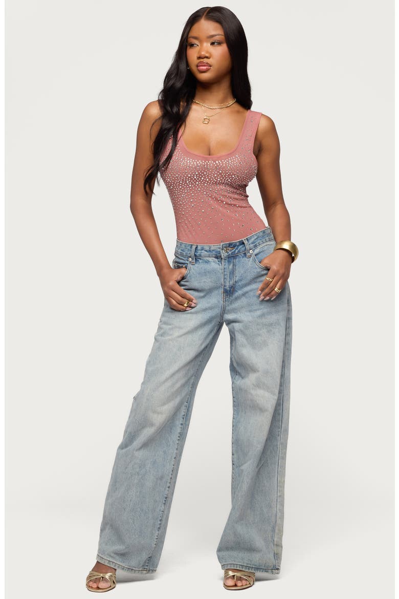 Angelita Embellished Mesh Tank, Alternate, color, PINK