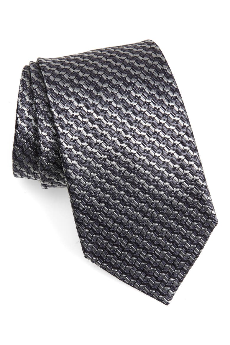 Scatter Silk Tie, Main, color, GREY