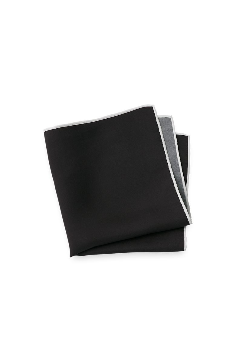 Paul Fredrick Solid Silk Pocket Square, Main, color, 