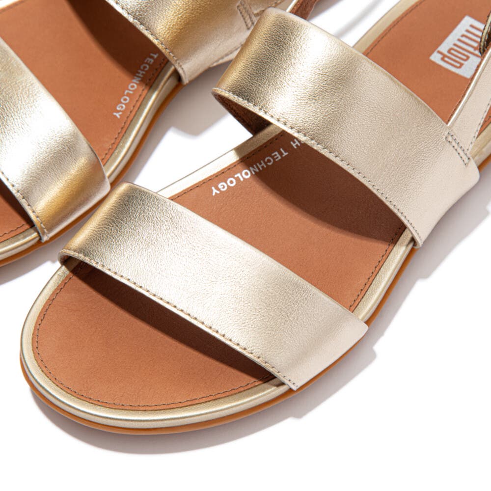 Gracie Leather Back Strap Sandals, Alternate, color, Platino
