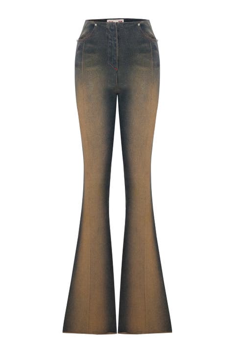Cotton Coated Flare Pant