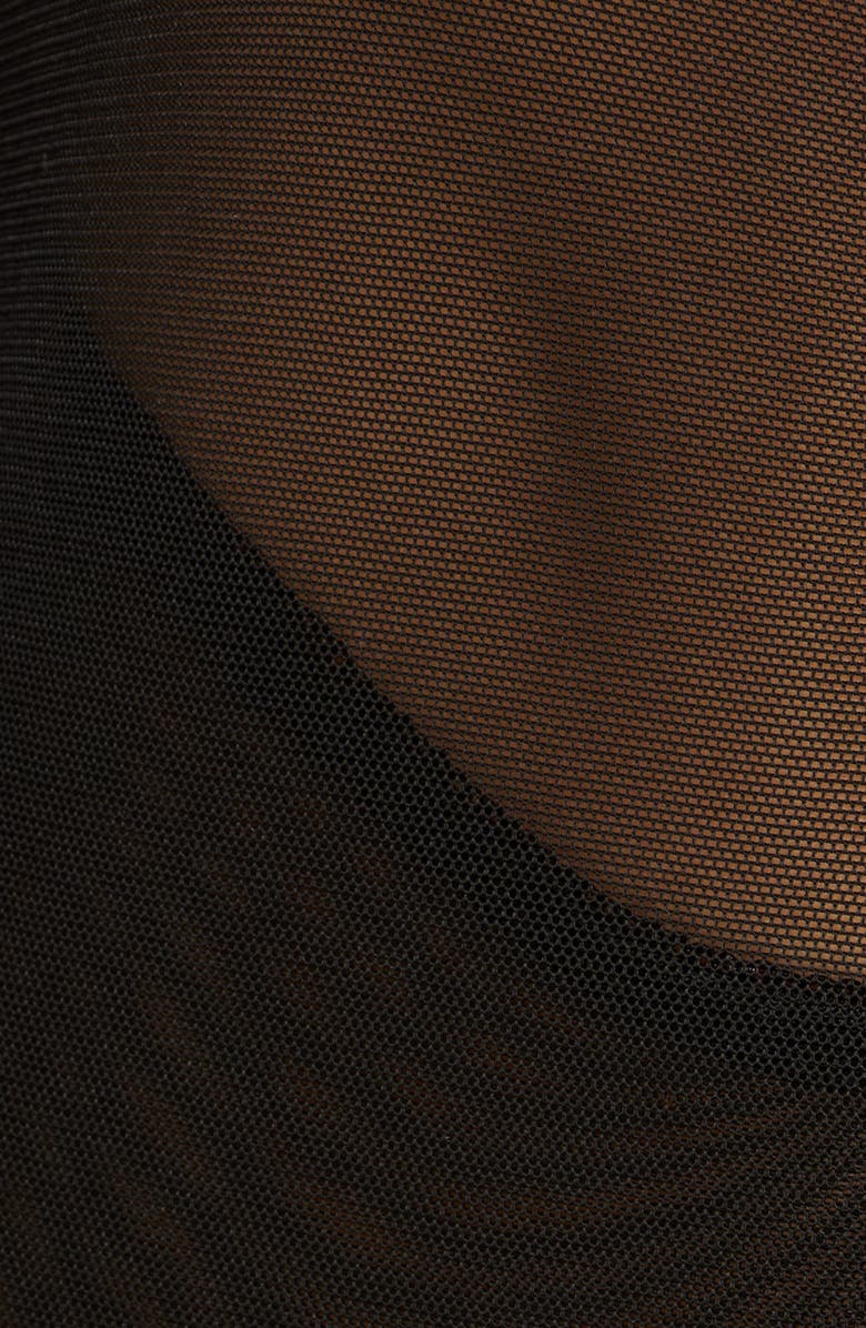 Hauty Heart On Mesh Teddy, Alternate, color, Black