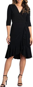 Kiyonna Whimsy Midi Wrap Dress