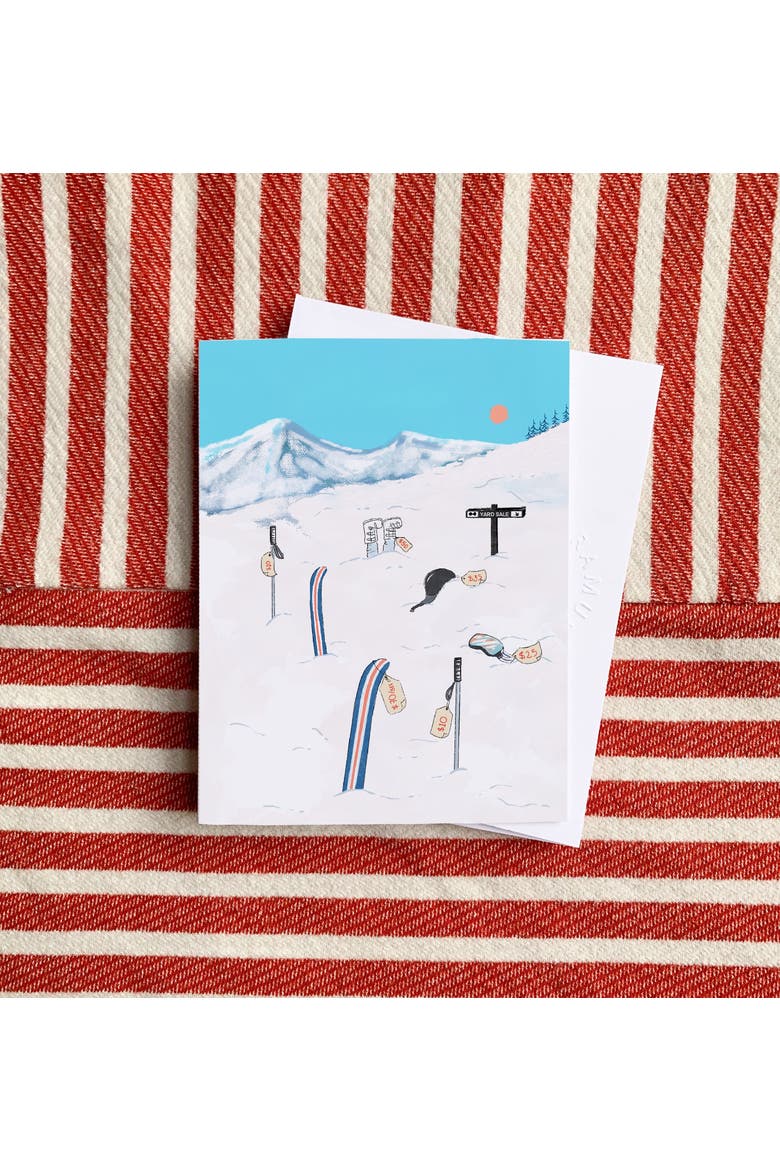 Winter Ski Yard Sale Greeting Card Pack, Alternate, color, Multi-Pack