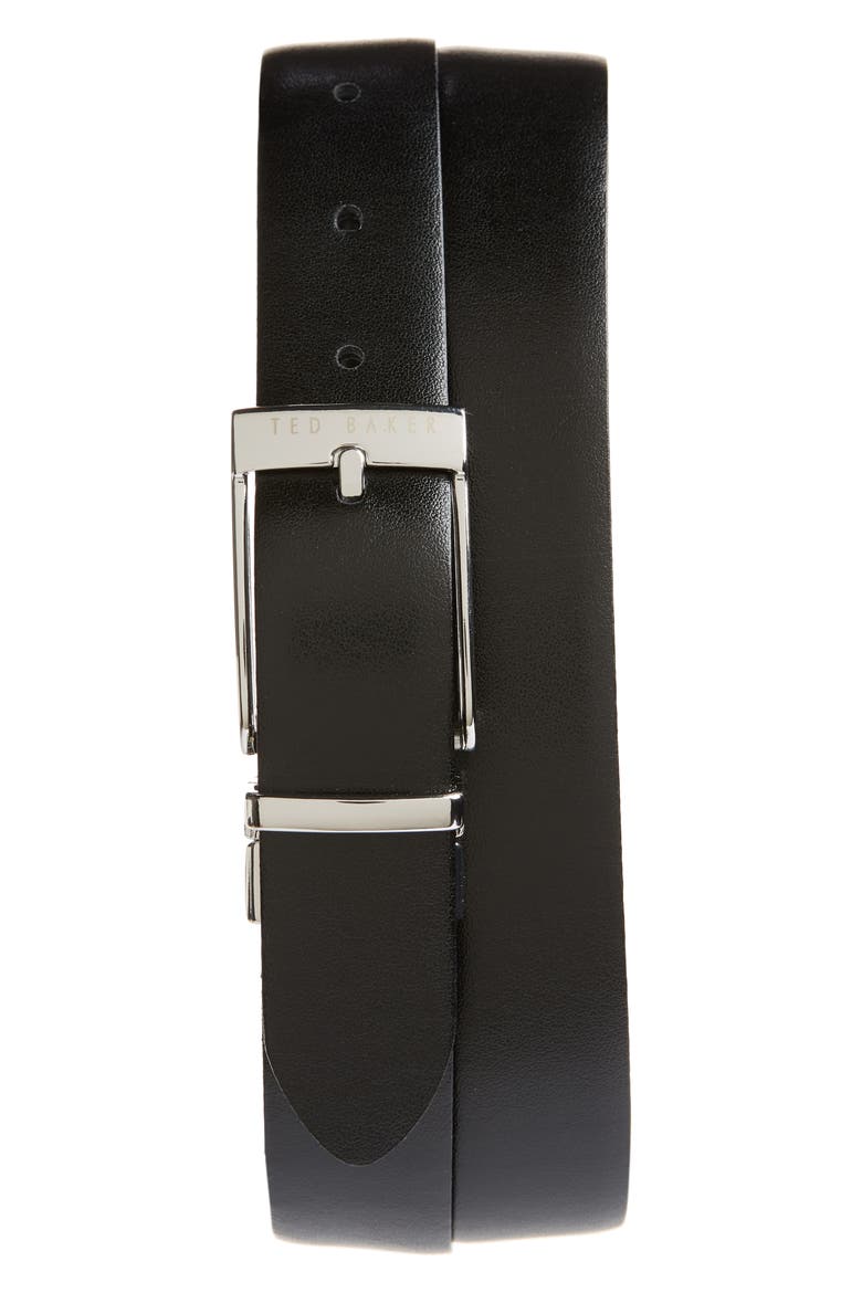 Penna Reversible Leather Belt, Alternate, color, BLACK