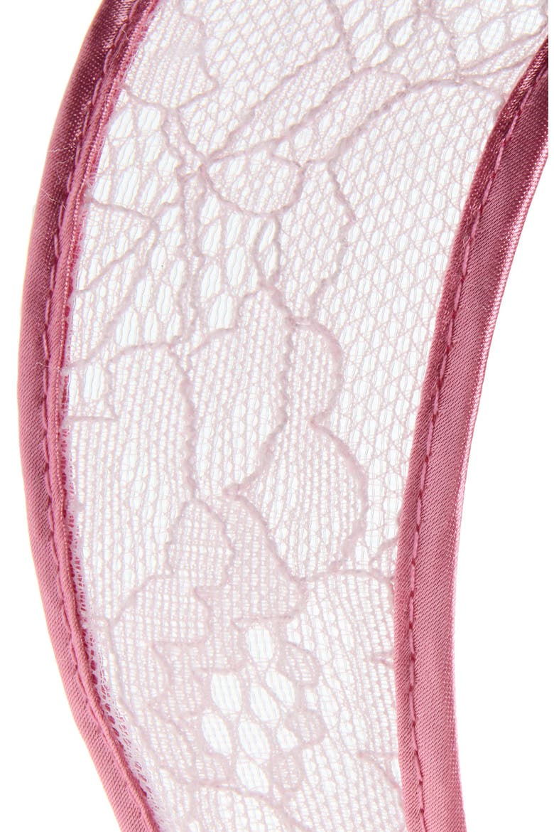 Embroidered Lace Headband, Alternate, color, BLUSH