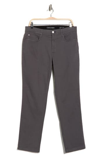 Calvin Klein Brushed Twill Slim Pants In Black