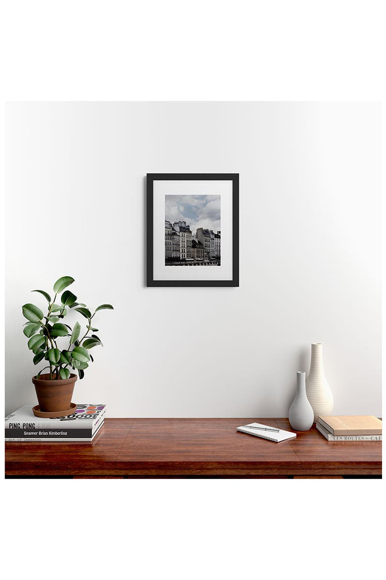 Parisian Rooftops Framed Wall Art, Alternate, color, BLACK FRAME 16X20
