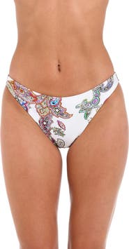 L'AGENCE Jean Bright Paisley Scoop Bikini Bottoms