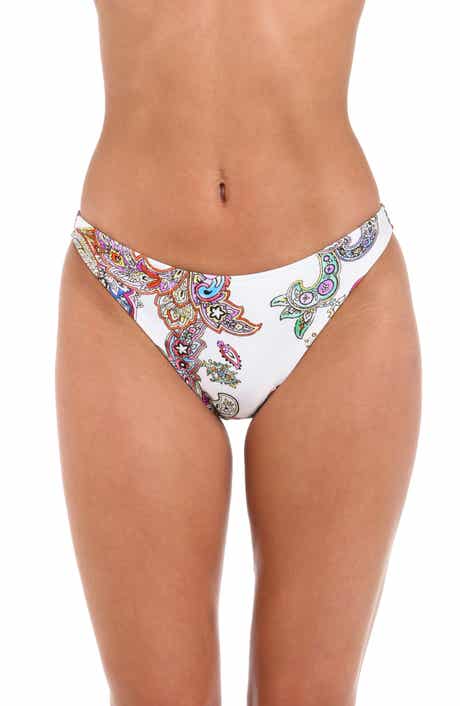 L'AGENCE Jean Bright Paisley Scoop Bikini Bottoms