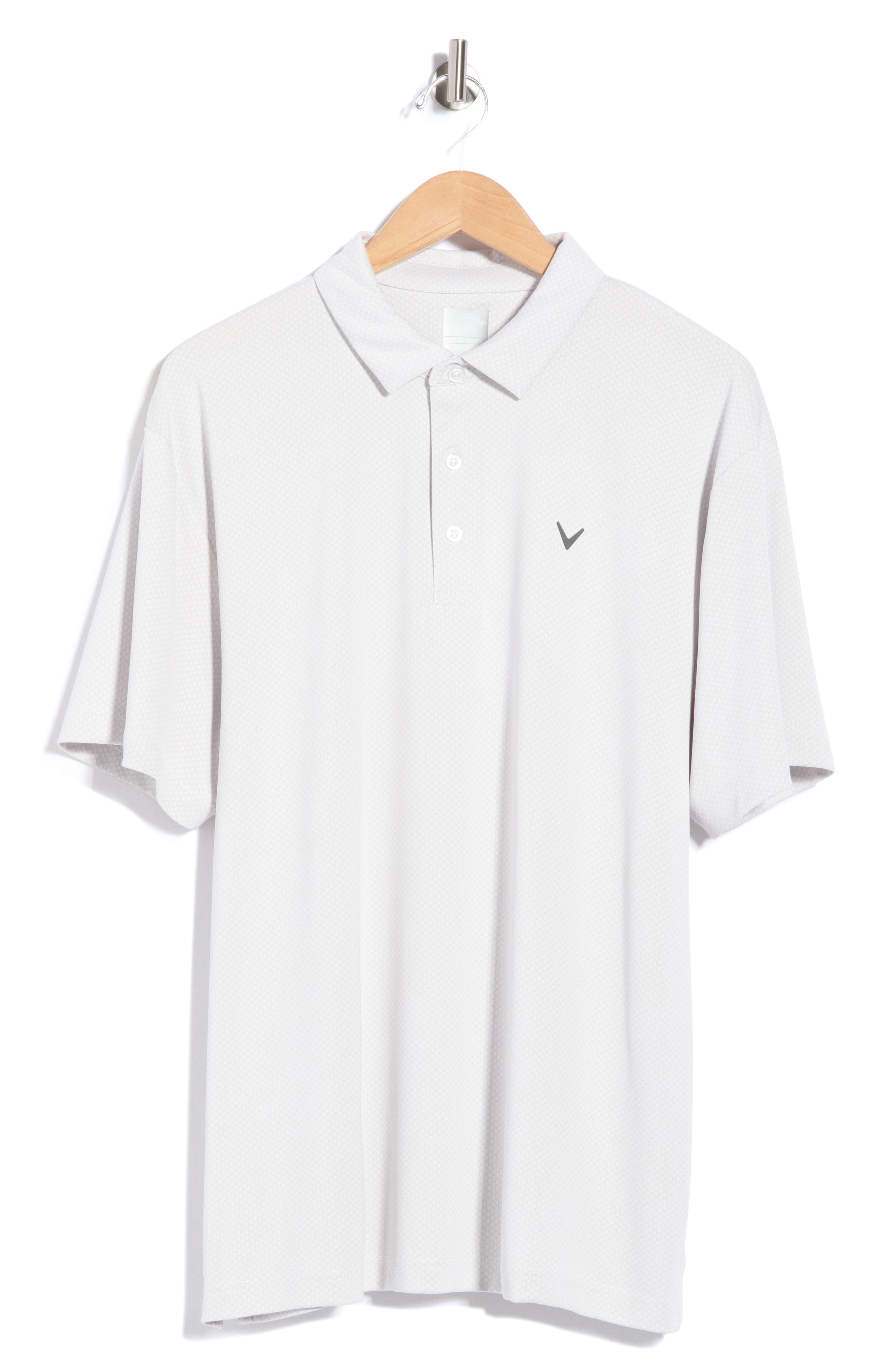 Geometric Jacquard Short Sleeve Polo