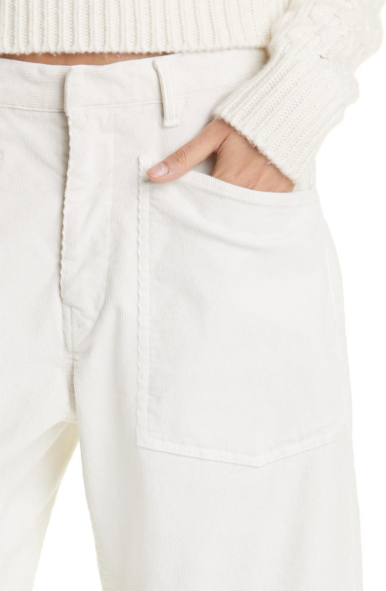 Nili Lotan Shon Corduroy Pants, Alternate, color, Winter White