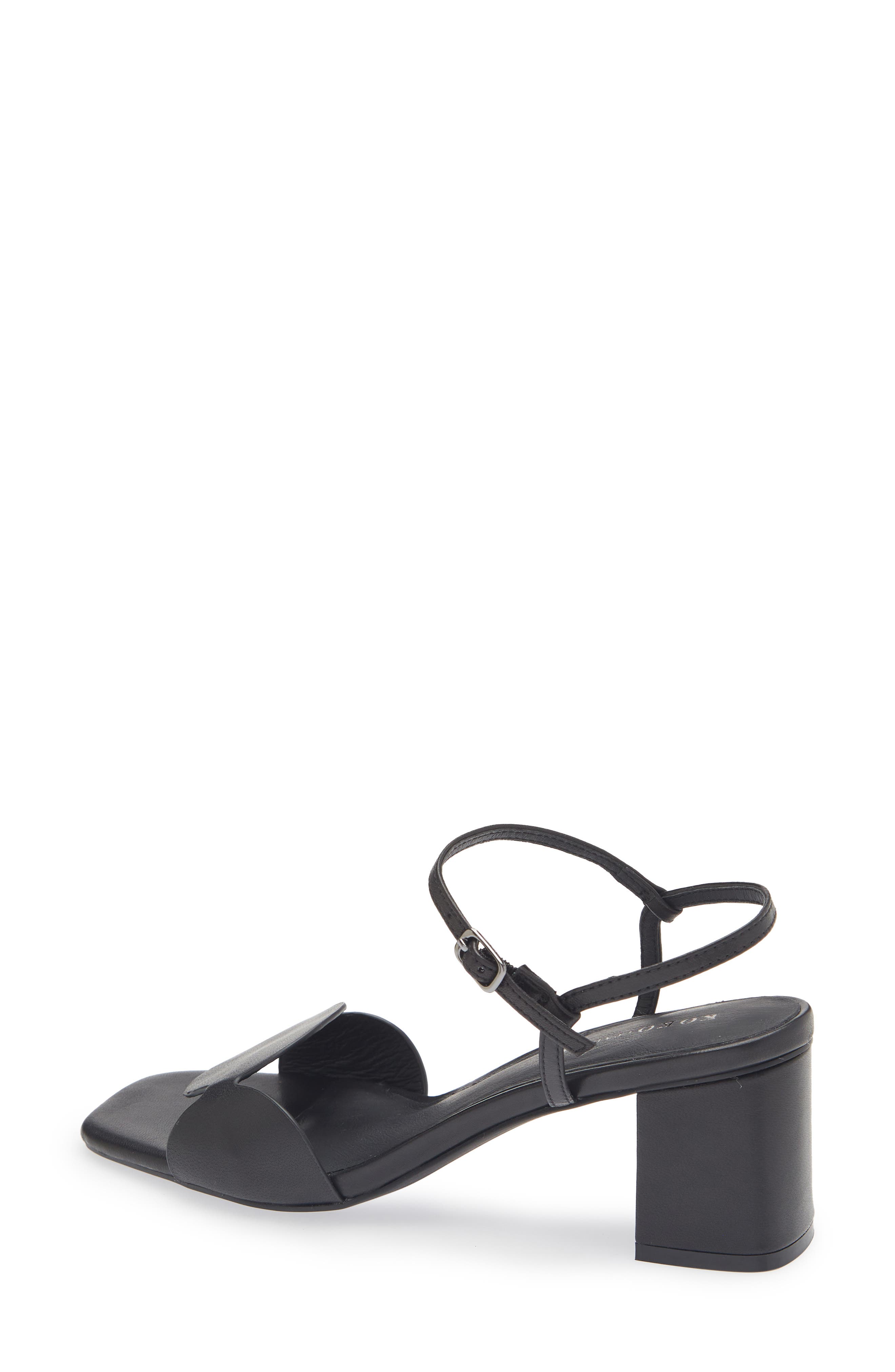 KOKO + PALENKI Sphere Ankle Strap Sandal, Alternate, color, Black Leather