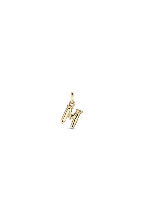 18K Gold-Plated Letter M Charm