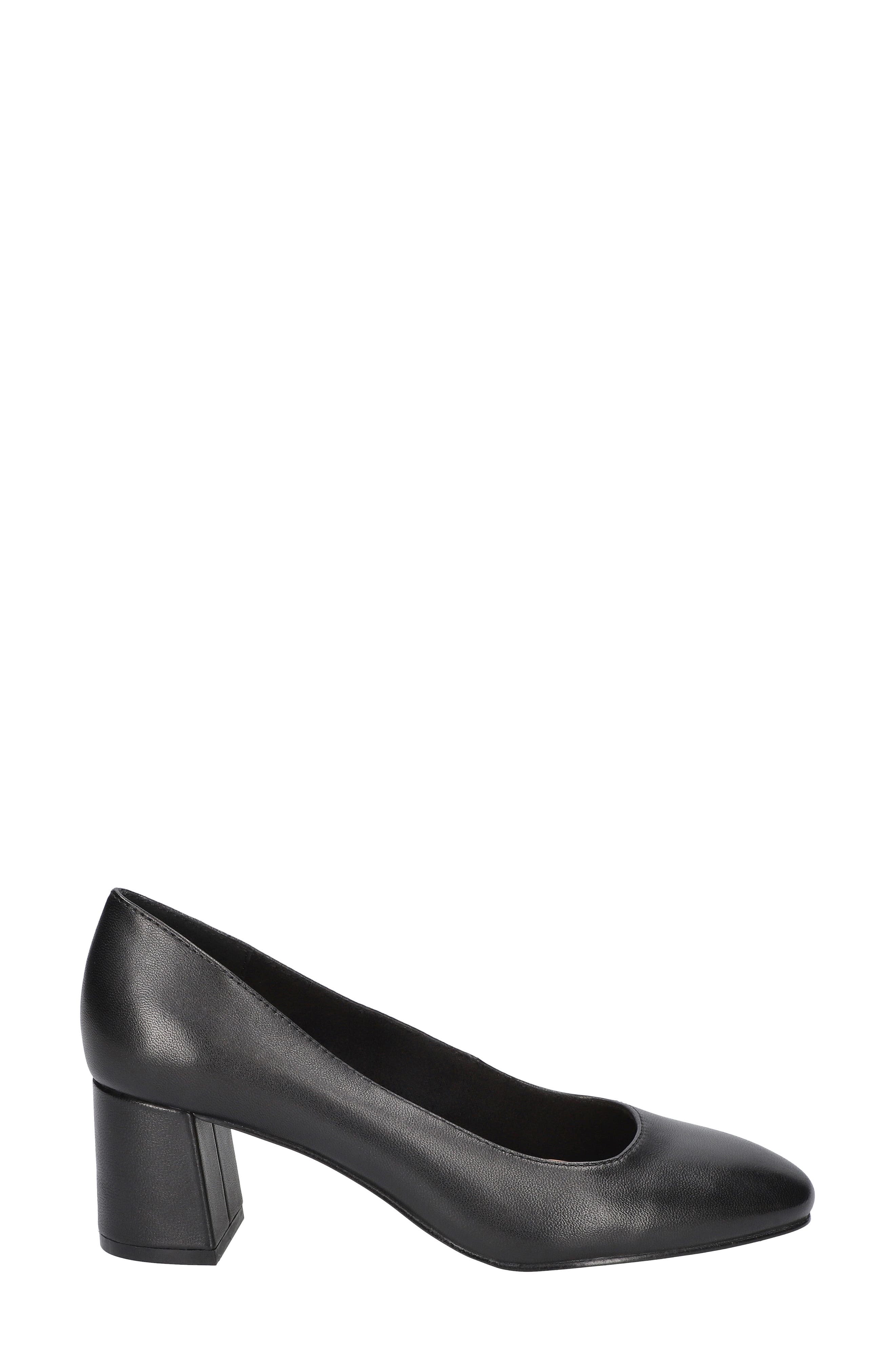 Bella Vita Jillian Square Toe Pump, Alternate, color, Black Leather