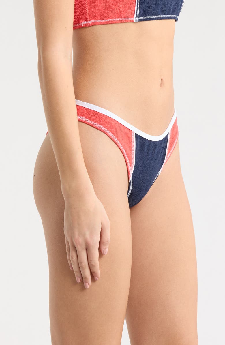 Rip Curl Surf Tide High Leg Bikini Bottoms, Alternate, color, Dark Navy