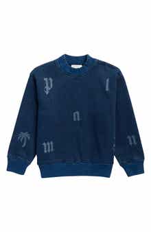 Kids' Washed Lettering Crewneck Sweatshirt