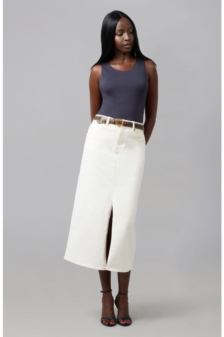 Halston High Rise Maxi Skirt, Alternate, color, RAW
