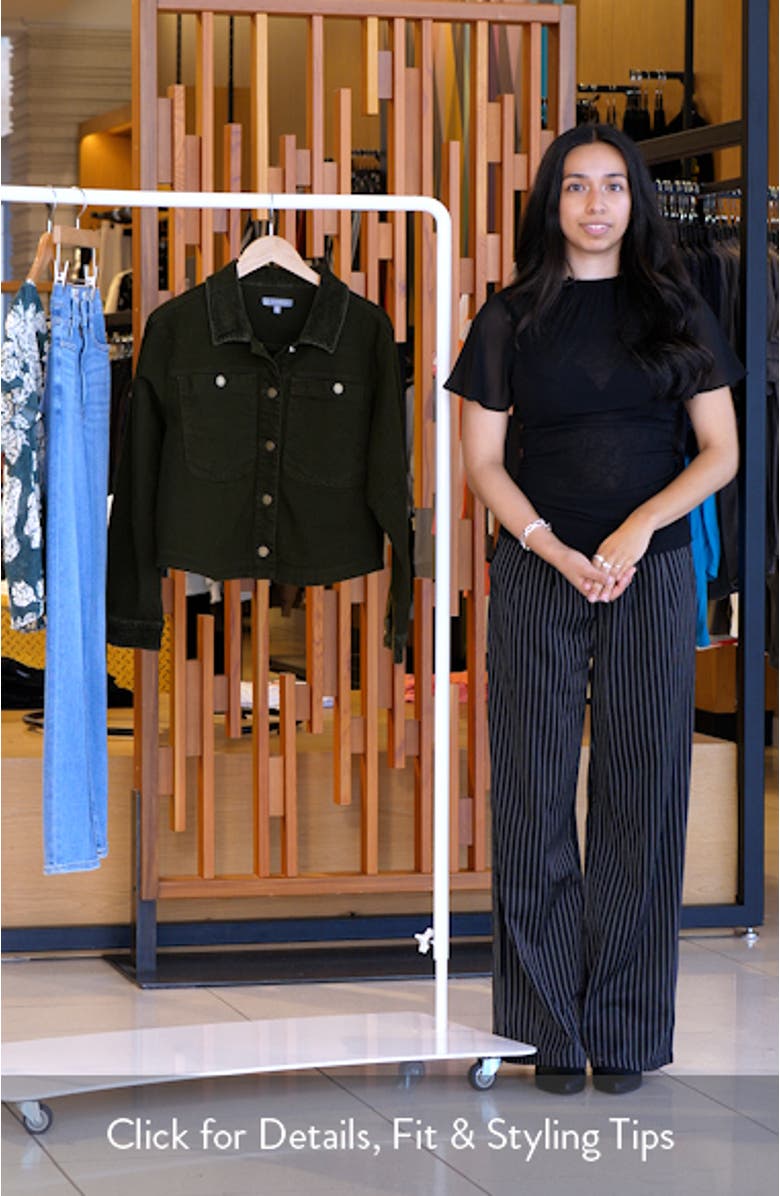 Corduroy Collar Denim Jacket, sales video thumbnail