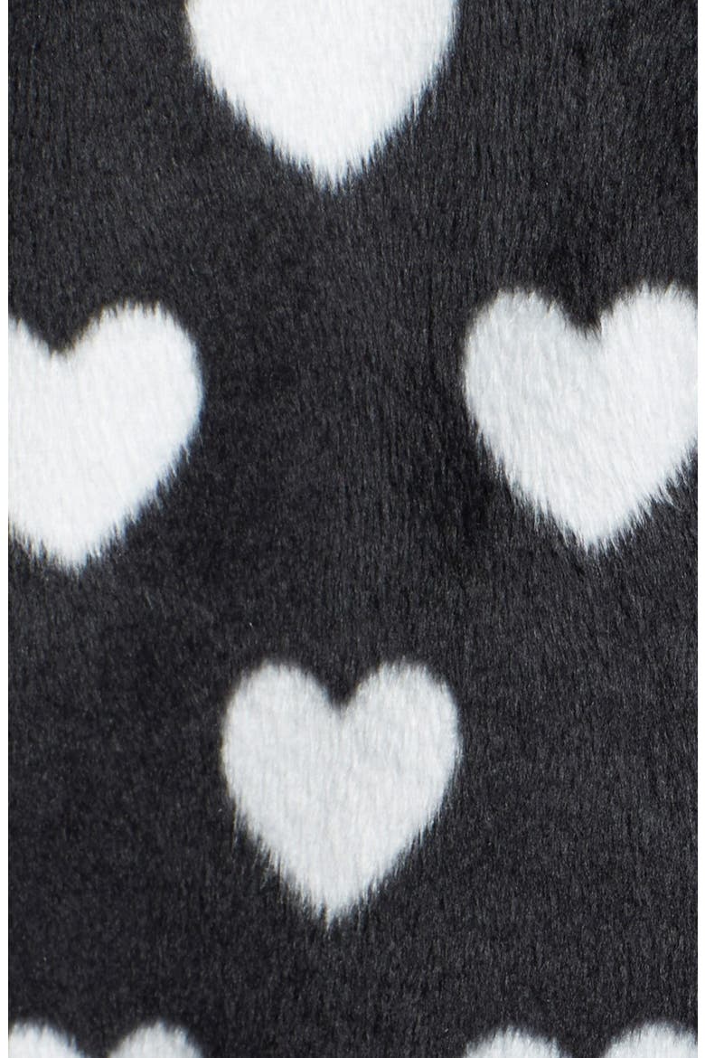 Long Sleeve Microfleece Pajamas, Alternate, color, BLACK HEART