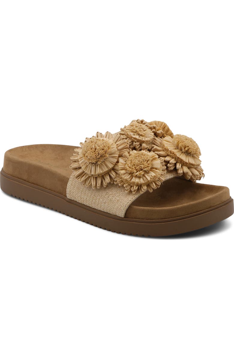 Charles David Palms Platform Slide Sandal, Main, color, Natural