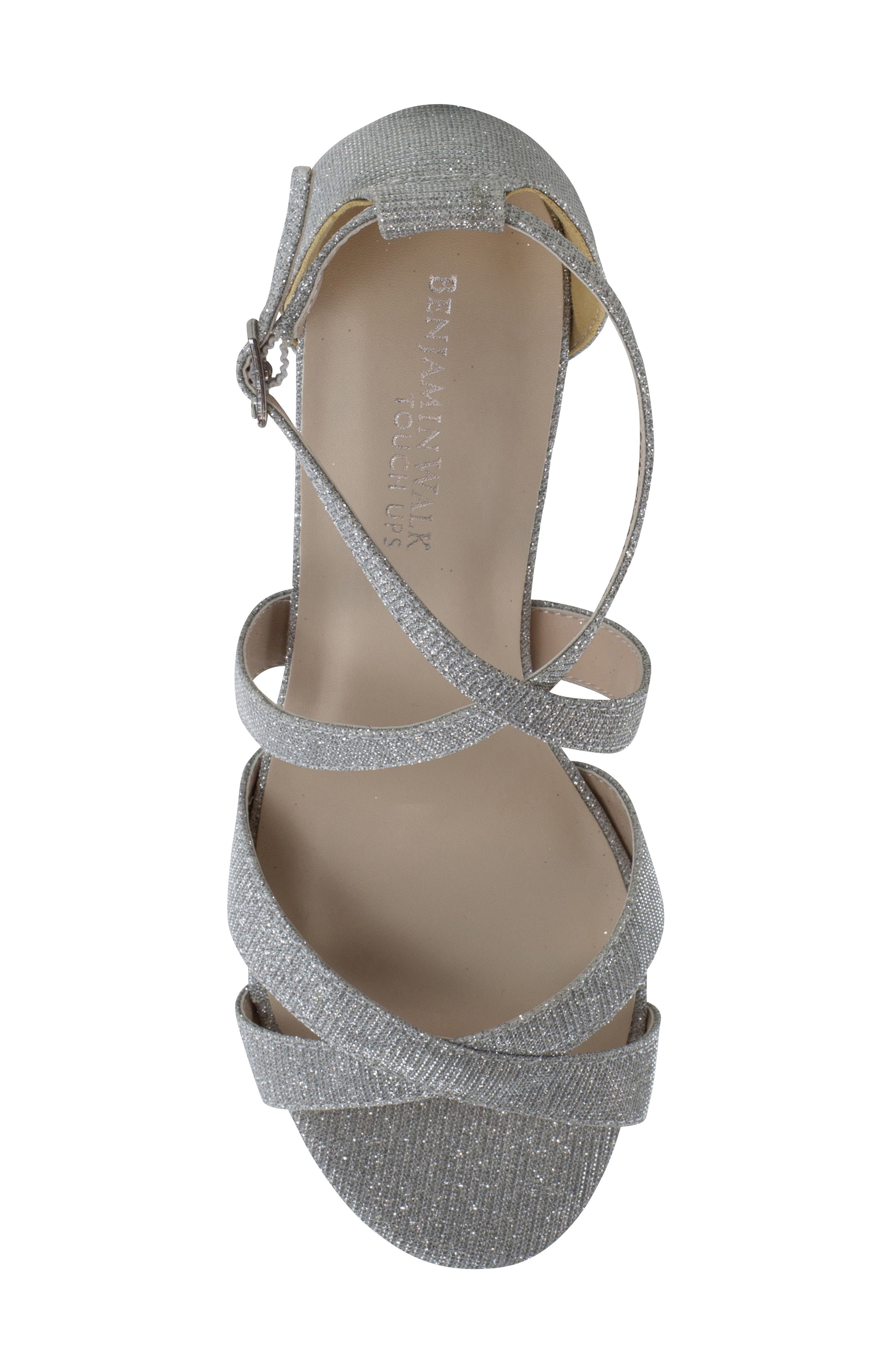 Touch Ups Audrey Block Heel Sandal, Alternate, color, Silver