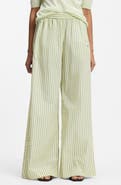 BOSS Orange Tiplyn Stripe Wide Leg Cotton Pants