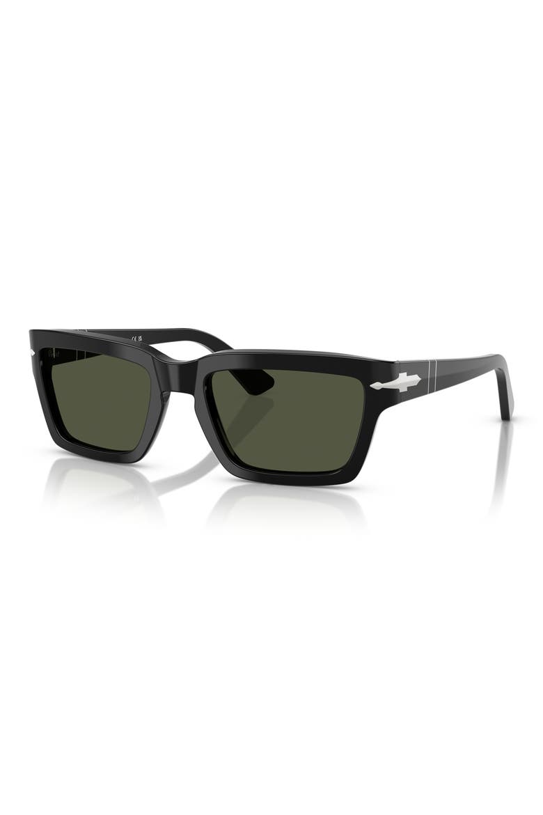 55mm Rectangular Sunglasses, Alternate, color, BLACK