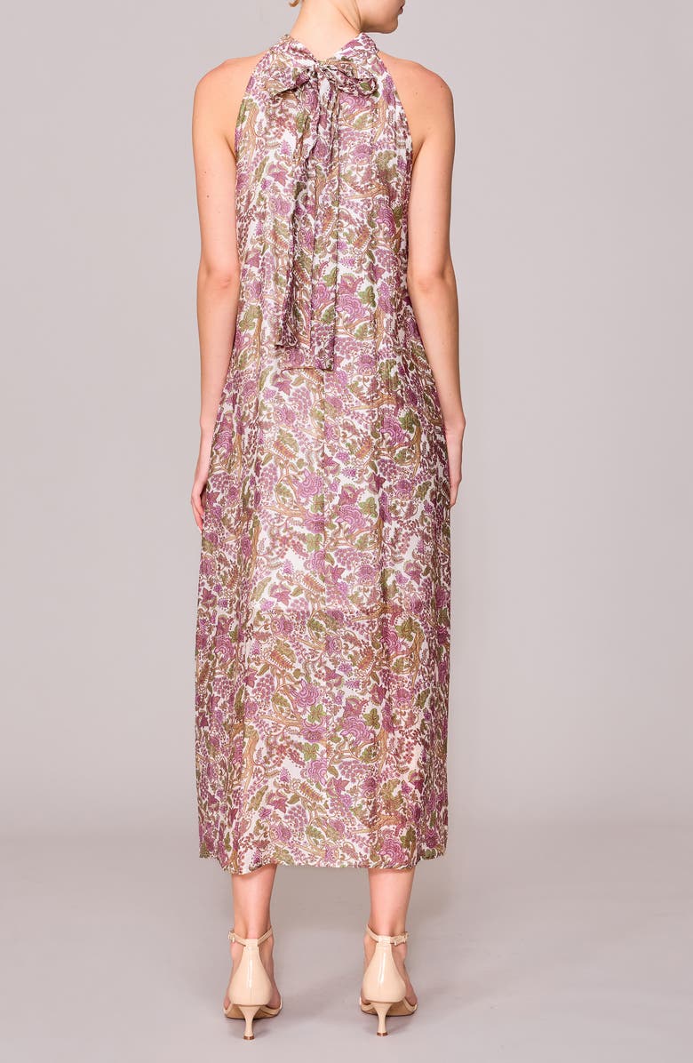 MELLODAY Organza Sleeveless Maxi Dress, Alternate, color, Ivory/ Lilac Print