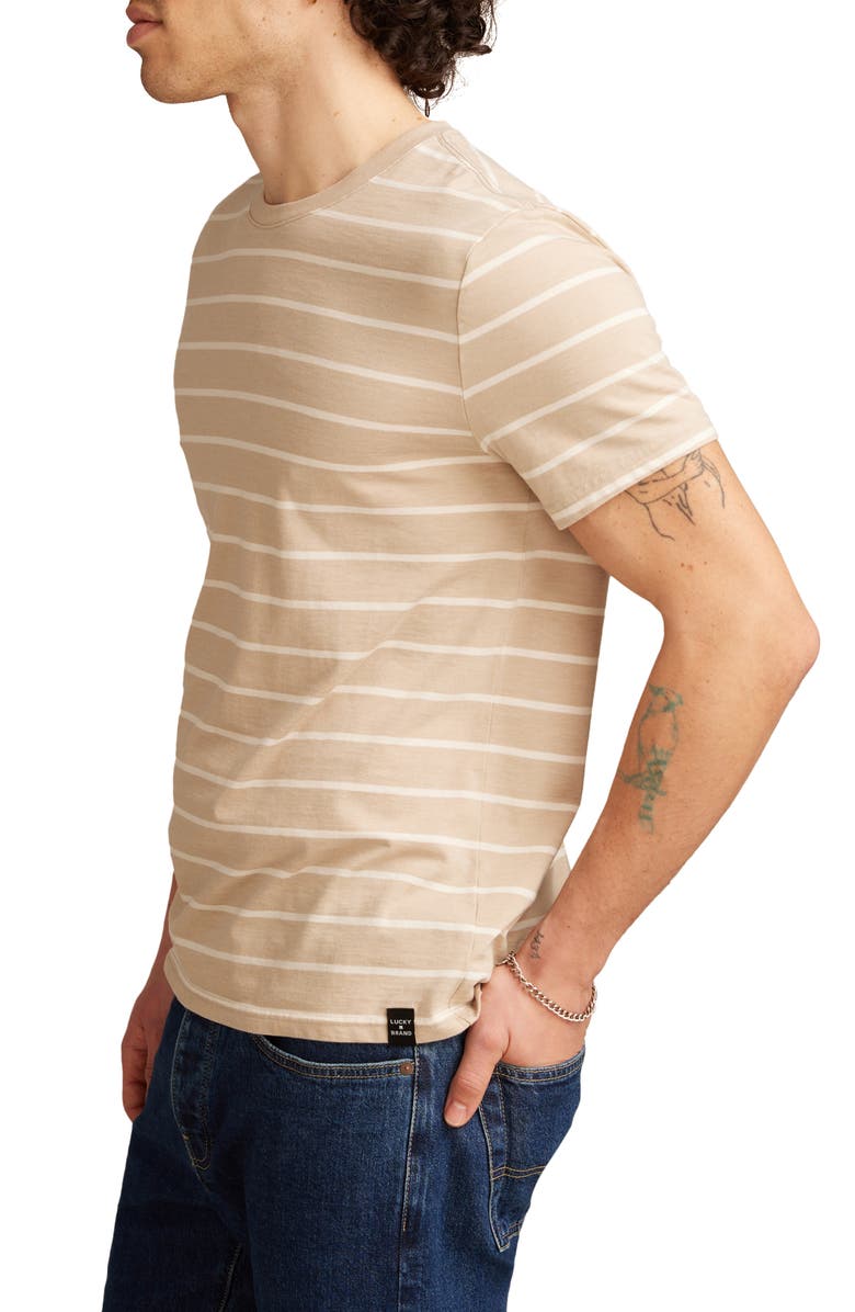 Lucky Brand Stripe Crewneck T-Shirt, Alternate, color, 