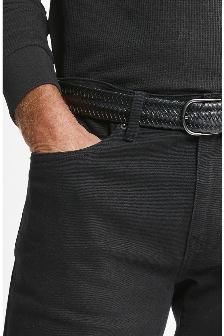 Flannel Lined Bull Jeans, Alternate, color, BLACK
