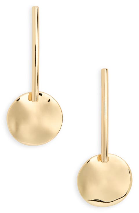Bar & Disc Drop Earrings