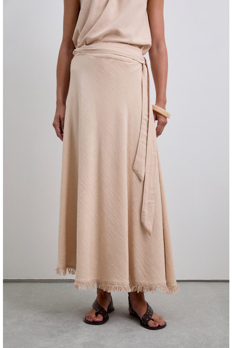 Fringed Skirt, Main, color, Natural