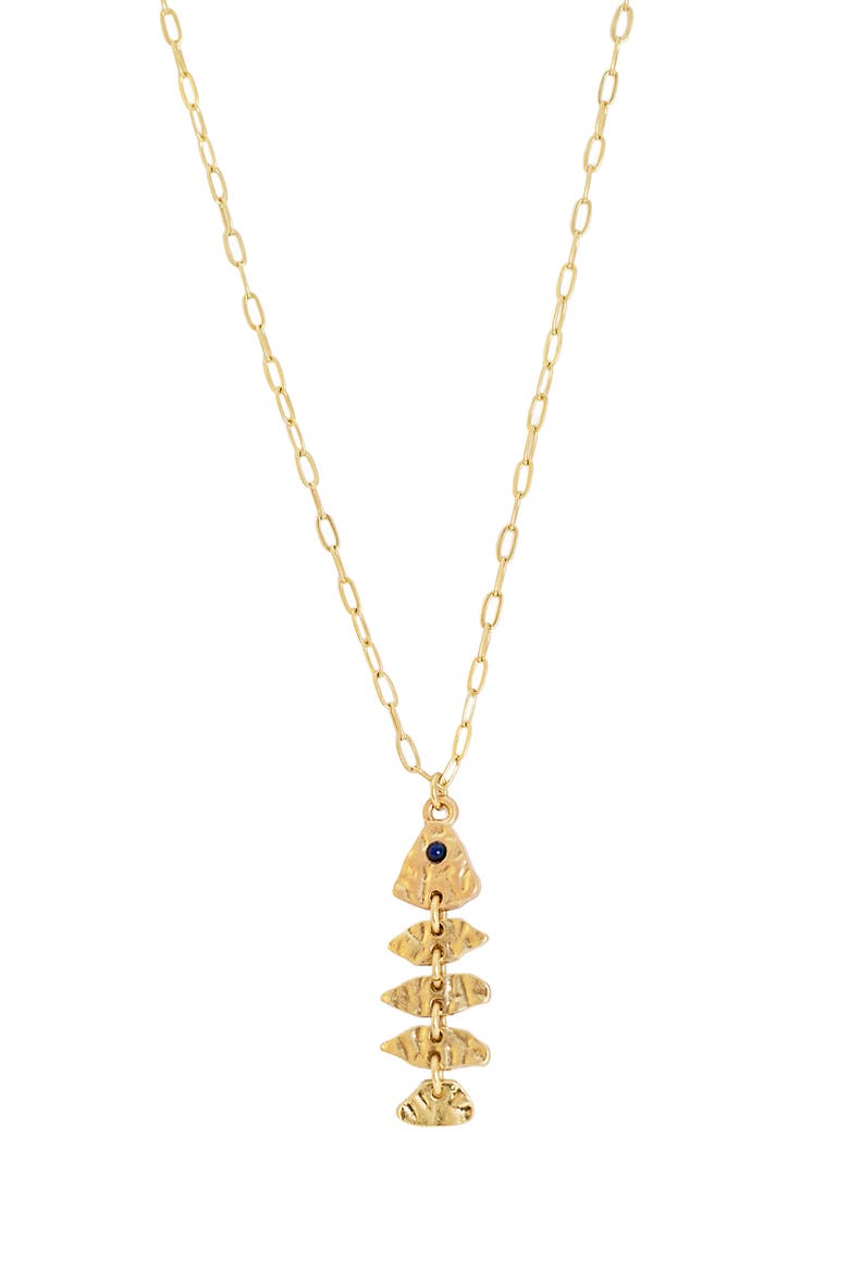 Liv Sardine Pendant Necklace, Main, color, GOLD PLATED