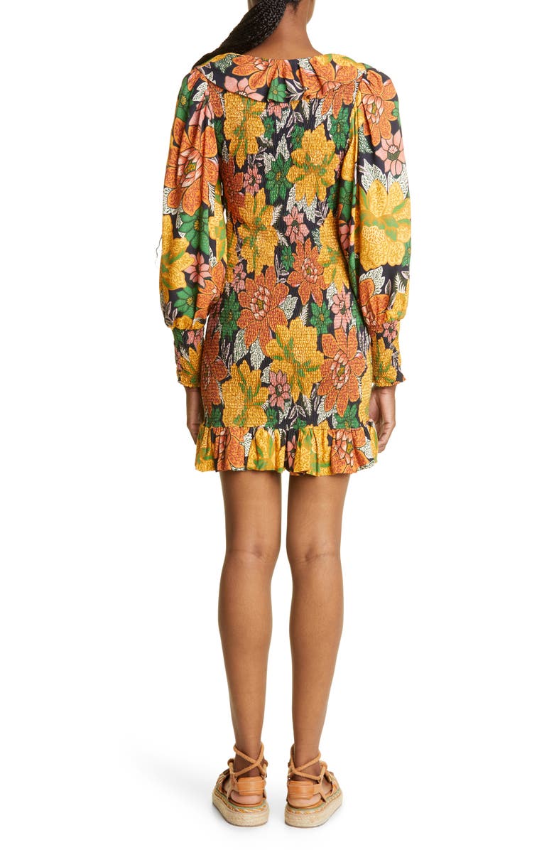 FARM Rio Exclusive Long Sleeve Minidress, Alternate, color, 