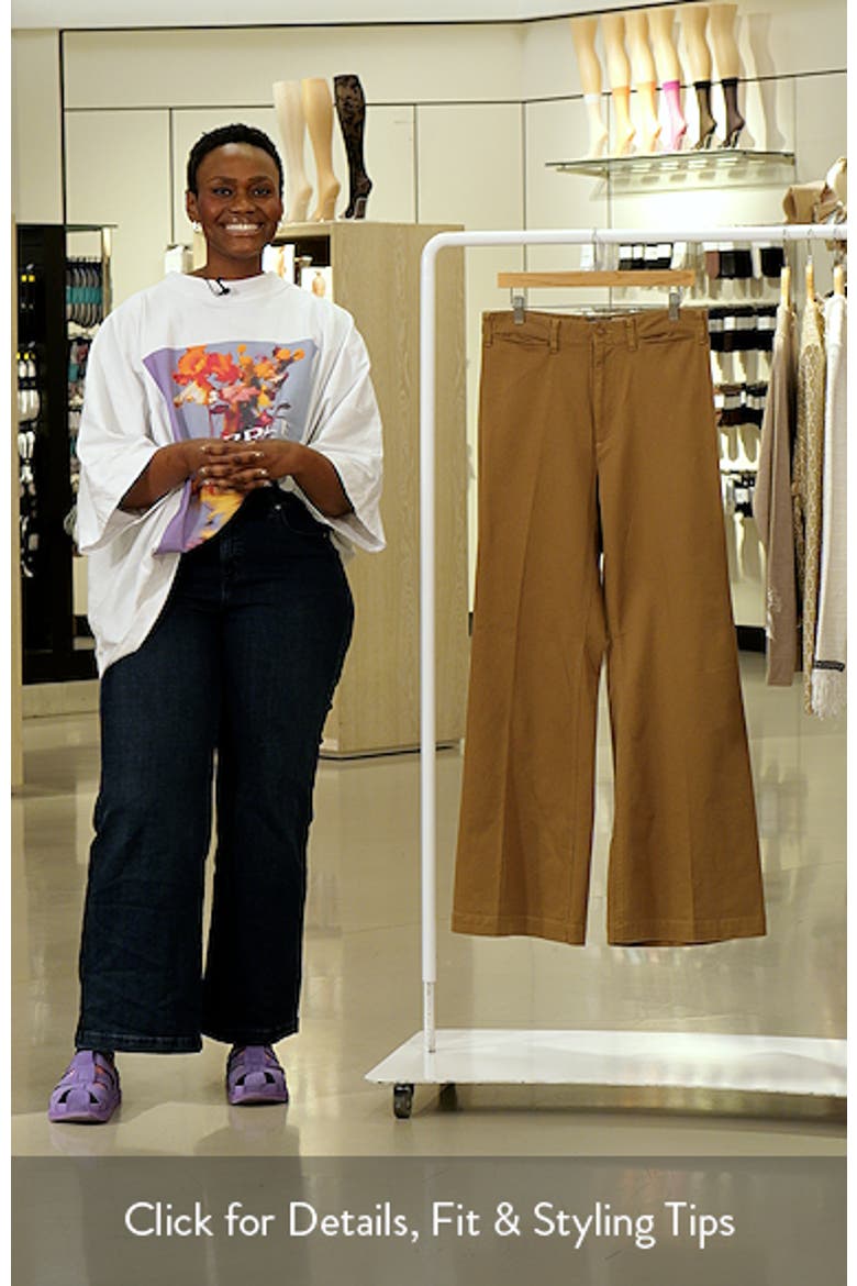 Beaton High Waist Stretch Cotton Twill Pants video