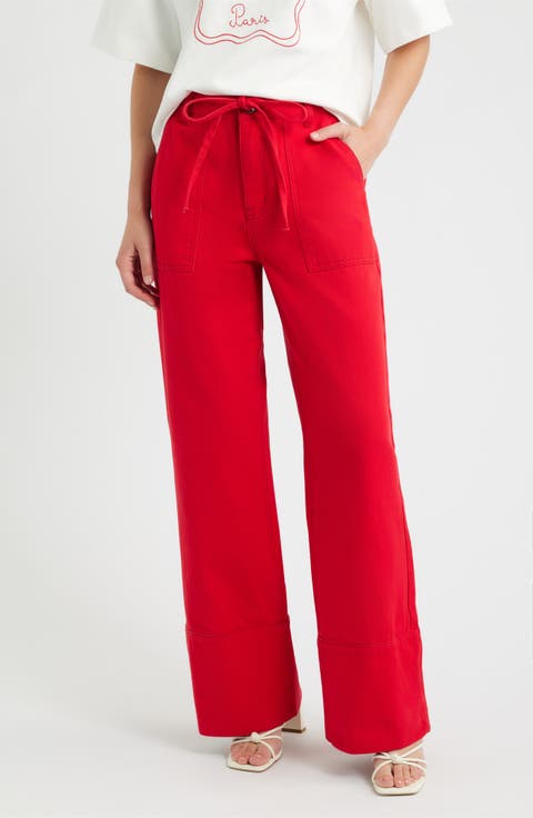 Furano Wide Leg Tie Waist Jeans