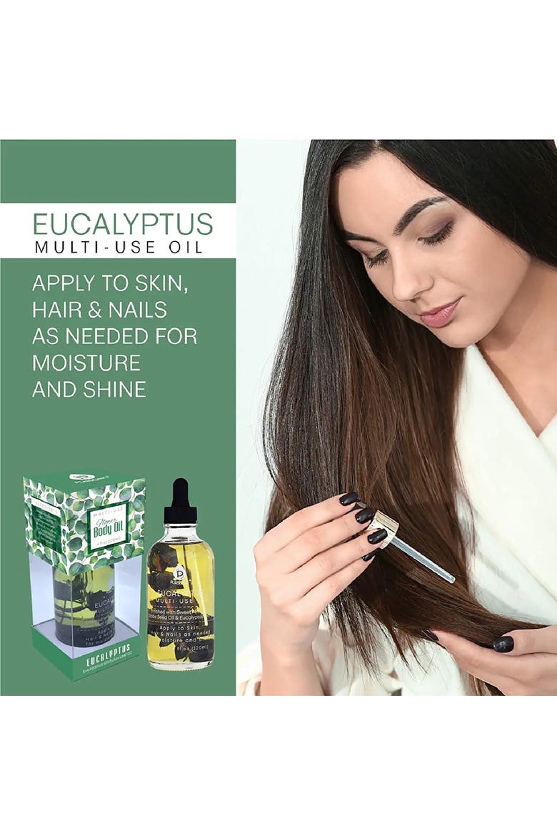Eucalyptus Flower Multi Use Body Oils 4 Oz, Alternate, color, Green