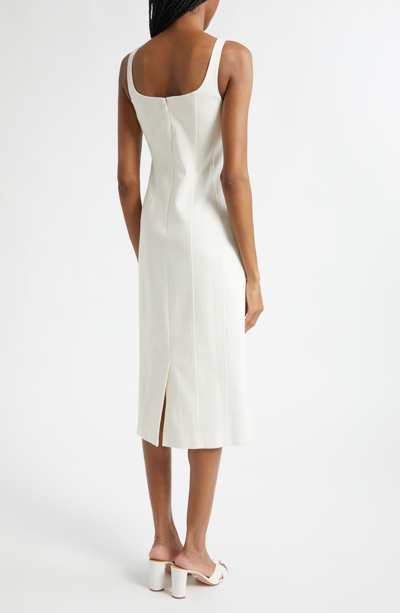 Veronica Beard Liana Stretch Cotton Dress, Alternate, color, Dove