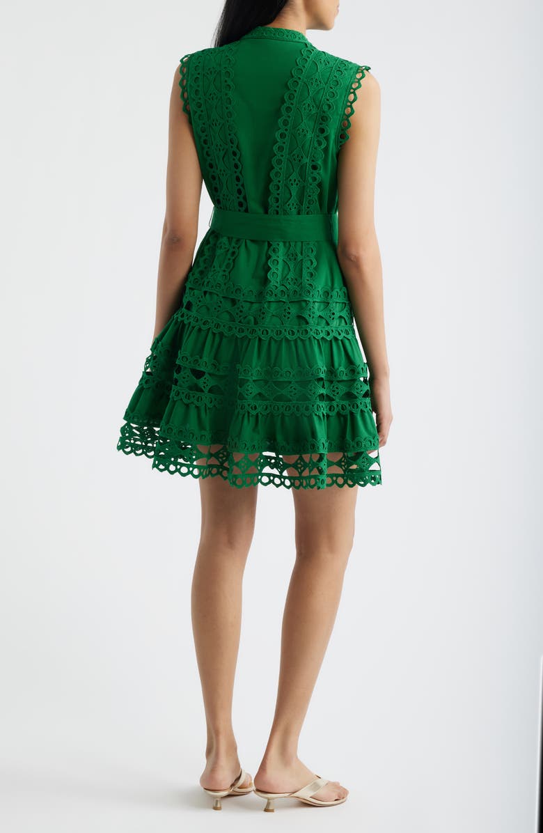 LAYERED WITH LOVE 'Lil Lindsey Cotton Lace Minidress, Alternate, color, Kelly Green